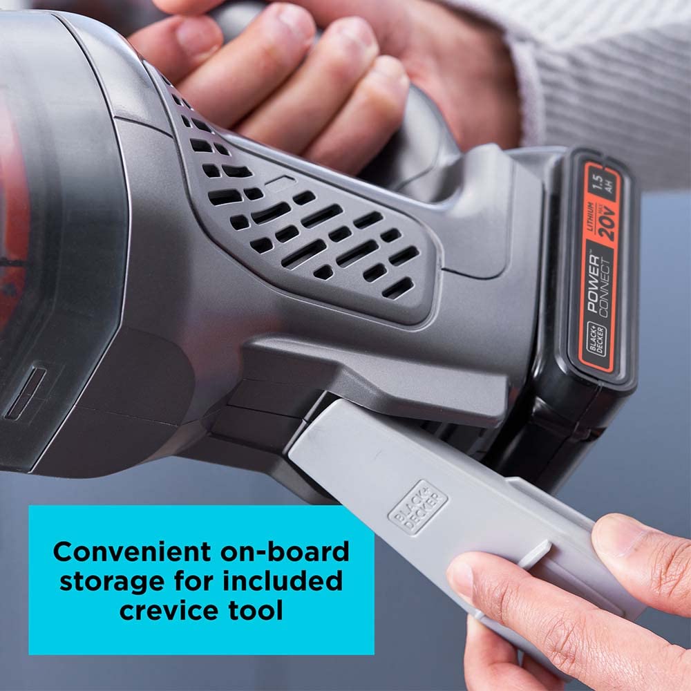 BLACK+DECKER 20V MAX POWERCONNECT Cordless Handheld Vacuum (BCHV001B) - Gray, Bare Tool Only, Battery Not Included